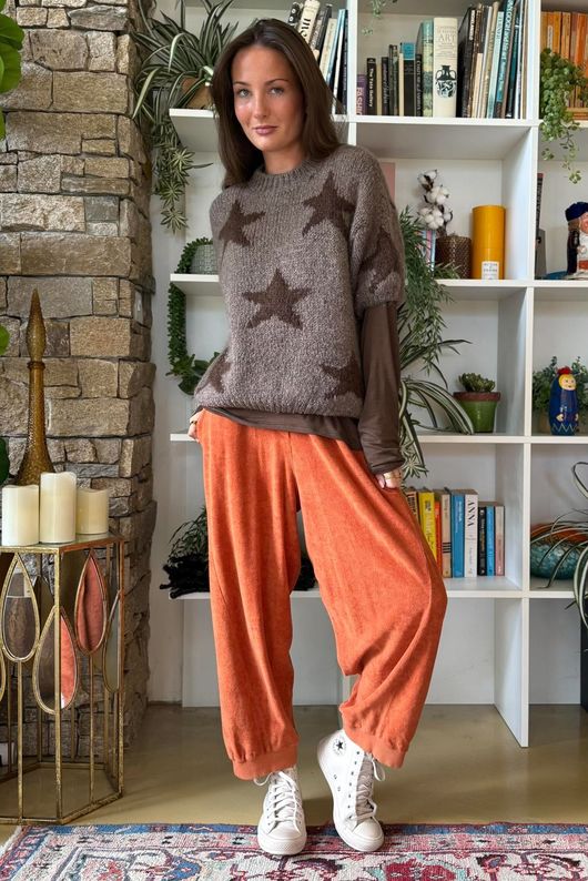 Big Softie Star Short Sleeve Knit Earth